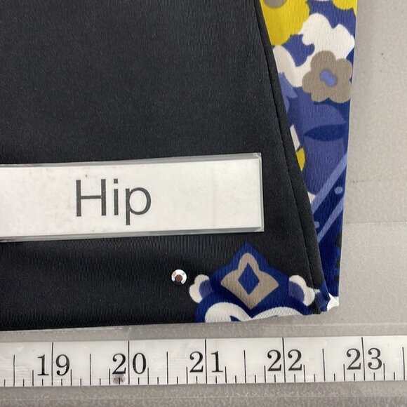 INC International Concepts Midi Dress Short Sleeve Paisley Black Blue Size Large - Picture 16 of 16